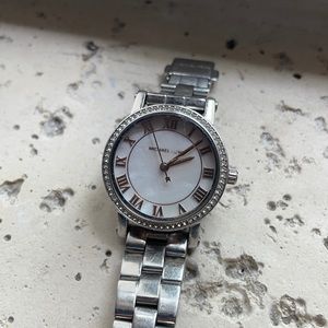 Michael Kors Silver and Rose Gold Watch